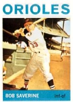 1964 Topps Baseball Cards      221     Bob Saverine